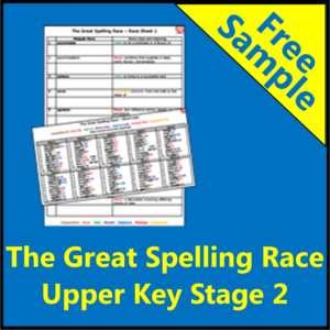 The Great Spelling Race - Free Sample